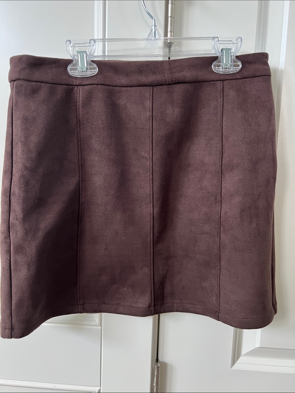 Chocolate Brown Sanctuary Suede-Look Mini Skirt size medium